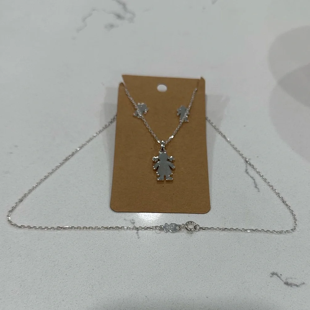 NWOT TOUS Sweet Doll Girl Pendant Necklace and Earrings - Picture 1 of 9